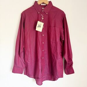 Vintage Sears Roebuck Button Top Shirt Single Needle Tailoring Red Men’s L NWT